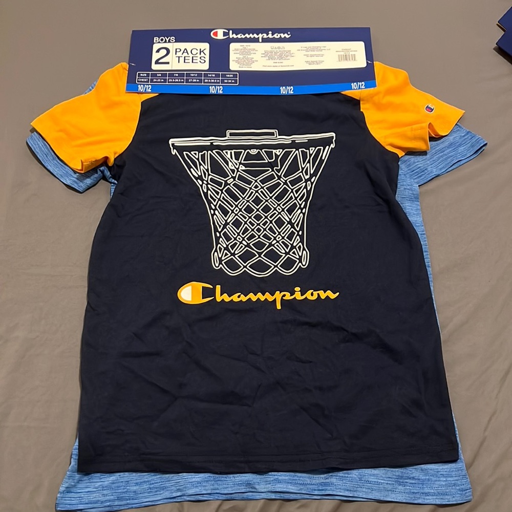 2pack of Champion brand boys shirts size 10/12